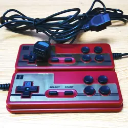 1pcs 9 Pin Backup Game Controller for FC for Family Computer Red and white Machine Handle Console Games 8bit TV GAME PLAYER