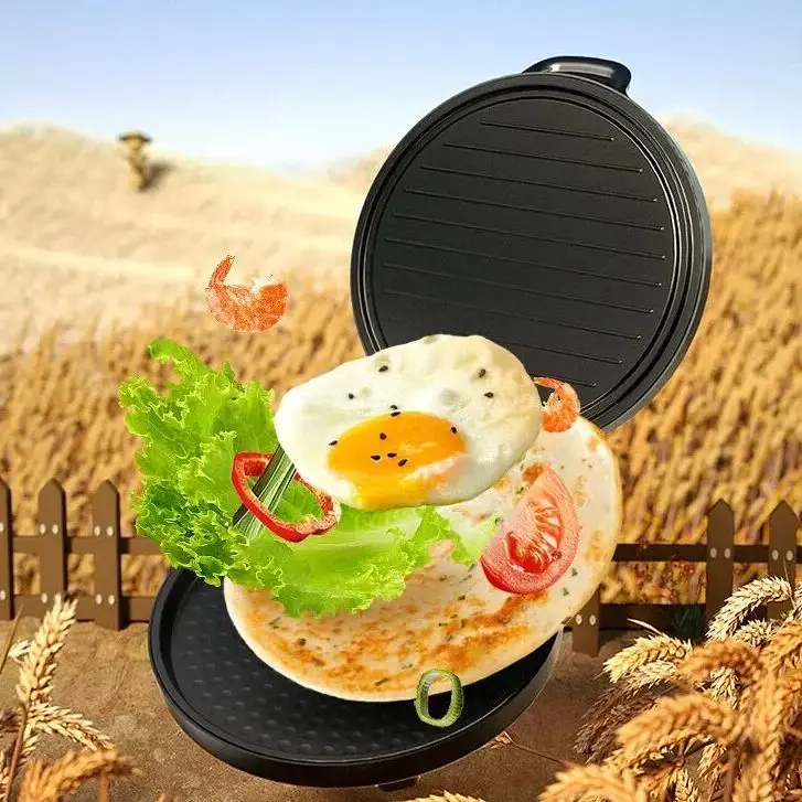 Midea electric griddle, household double-sided heating breakfast maker, enlarged and deepened electric grill and meat pan.