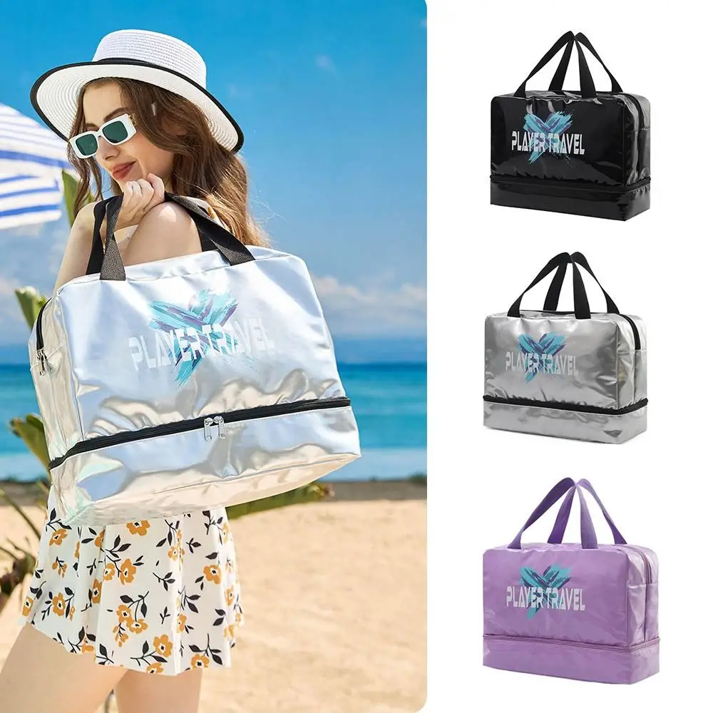 Waterproof Gym Bag Large Capacity Dry-Wet Separation Swimming Pool Bag Handheld With Shoes Pocket Fitness Training Bag Women