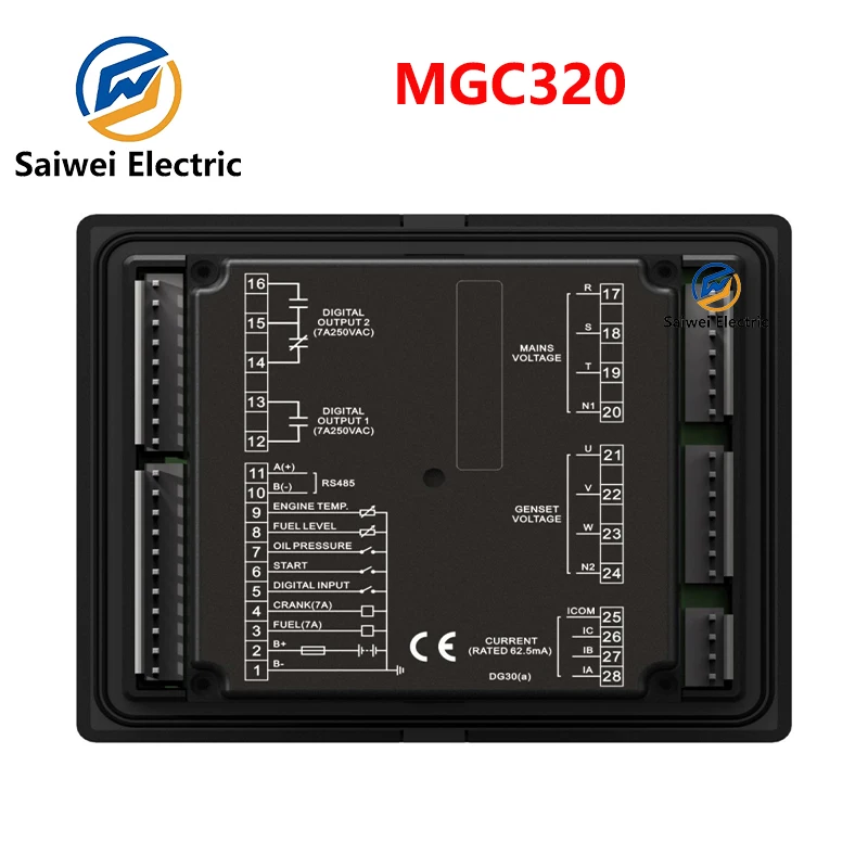 SmartGen MGC310 MGC320 AMF Auto Start Controller Single Unit Small Power Generator Control Module LCD Display Genset Spare Parts