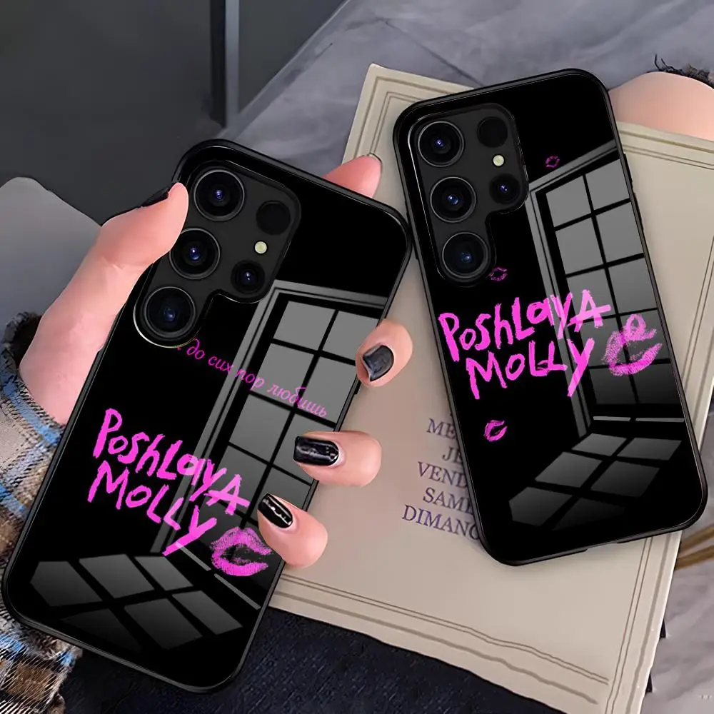 P-Poshlaya M-Molly Band Phone Case For Samsung S26 S25 Plus S20 S20 Plus S22 Ultra S23 FE S21 Plus S21 Ultra Glass Cover