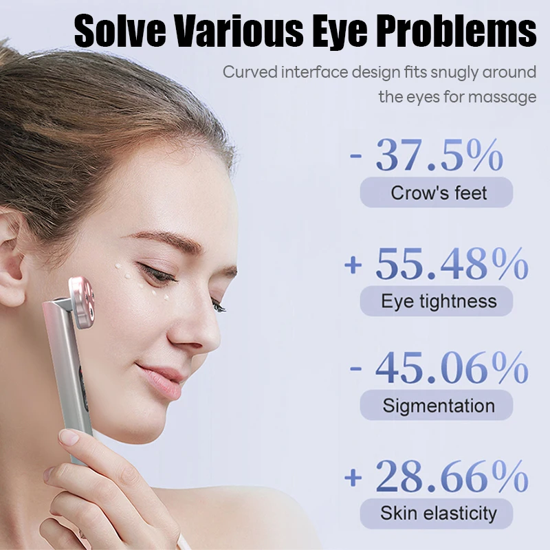 Model 7-kleuren LED-oogmassageapparaat met verwarming Trillingen Anti-aging oogzorg Nieuw apparaat voor verwijdering van donkere kringen Ooglidlift Cadeau