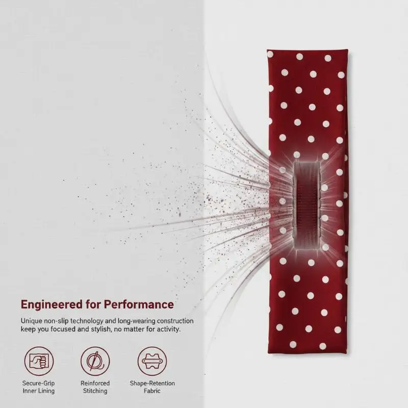 [J] 2/6Pcs Retro Polka Dot Fabric Wide Hairband For Women Elegant Outdoor Wear Girls Sporty Yoga Headband