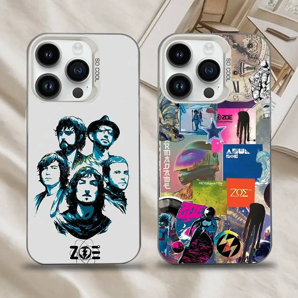 

Z-ZOE Band Phone Case For iPhone 17,16,15,14,13,12,11,Pro,XS,Max,Plus,Mini,SE4,E White Matte Shockproof Cover