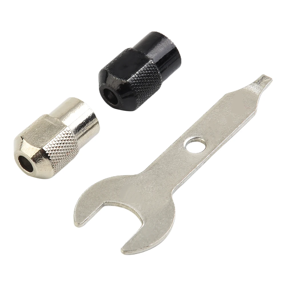 3pcs M8x0.75mm Electric Grinding Chuck Rotary Tool Zinc Alloy Construction With Wrench For Consistent Tool Holding