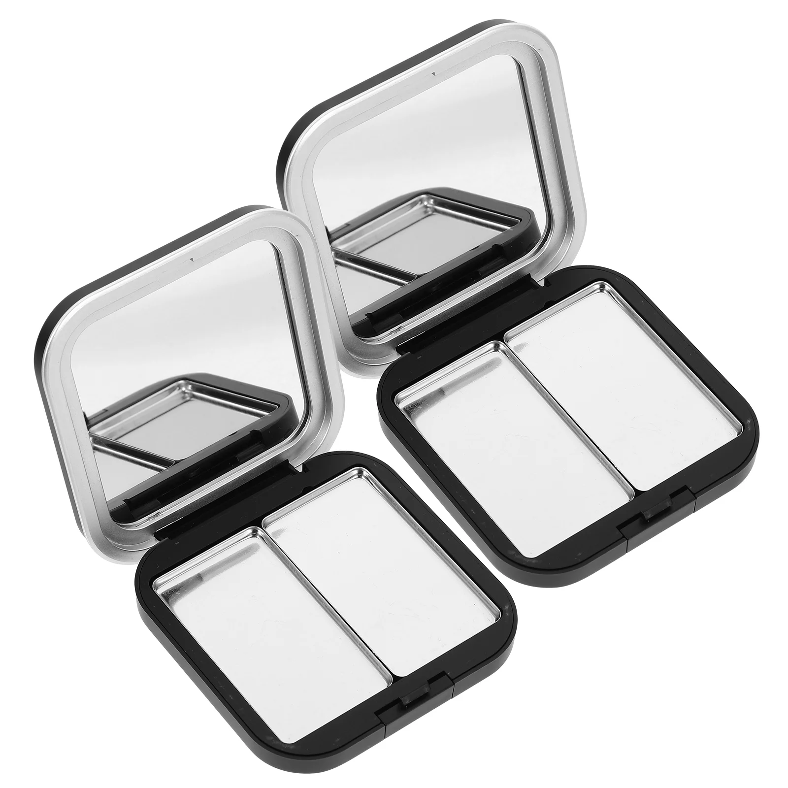 2 Pcs Eye Shadow Box Pallet Makeup Powder Travel Container Empty Palates for Small