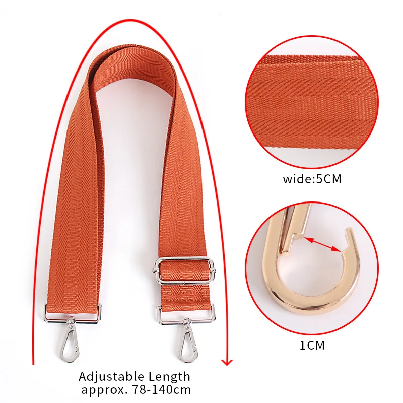 2024 nylon Women Bag Accessories Bag Strap High Quality Shoulder Bag Strap Replacement Adjustable Removable BagStrap