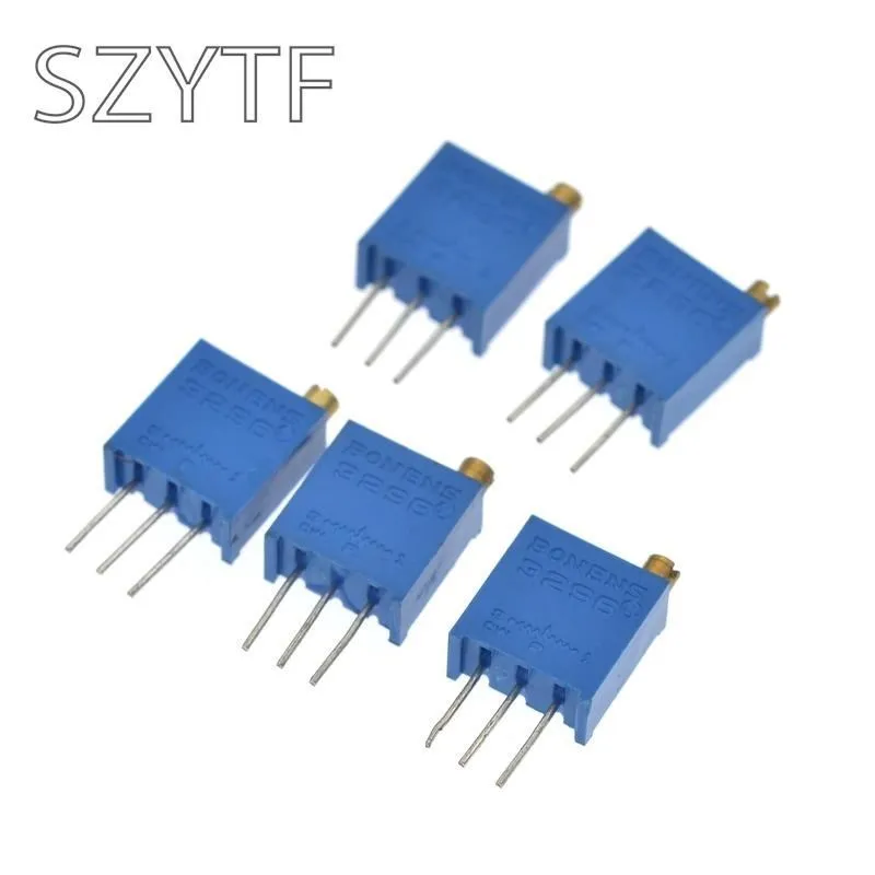 10PCS 3296 potentiometer Kit High Precision 3296W Variable Resistor 100R -1M 200R 500R 1k 2k 5K 10K 20K 50K 100K 200k 500k