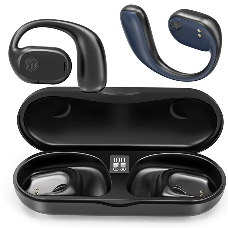 

Open Ear Headphones, Bluetooth 5.3 Wireless Headphones True Wireless Open Ear Earbuds with Earhooks Sports Headphones