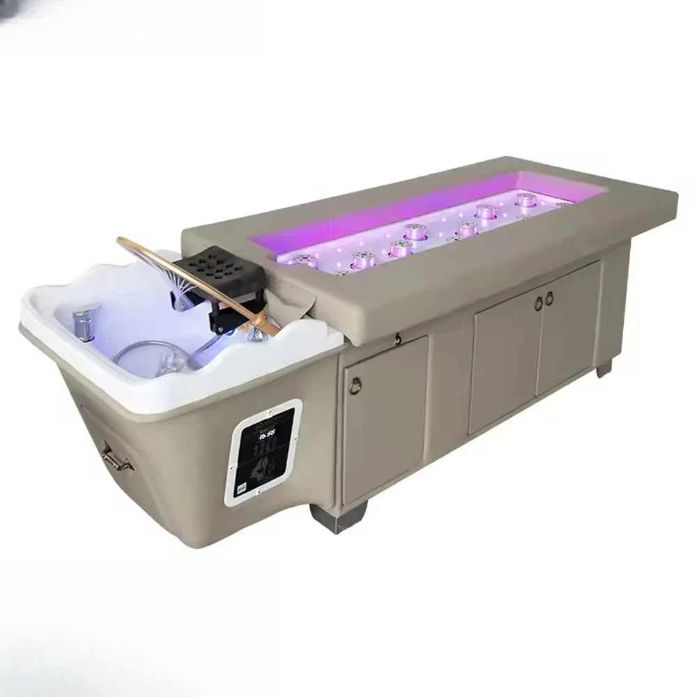 Multifunctional Water Circulation Salon Massage Bed Head SPA Fumigation Machine Moxibustion Shampoo Therapy Bed