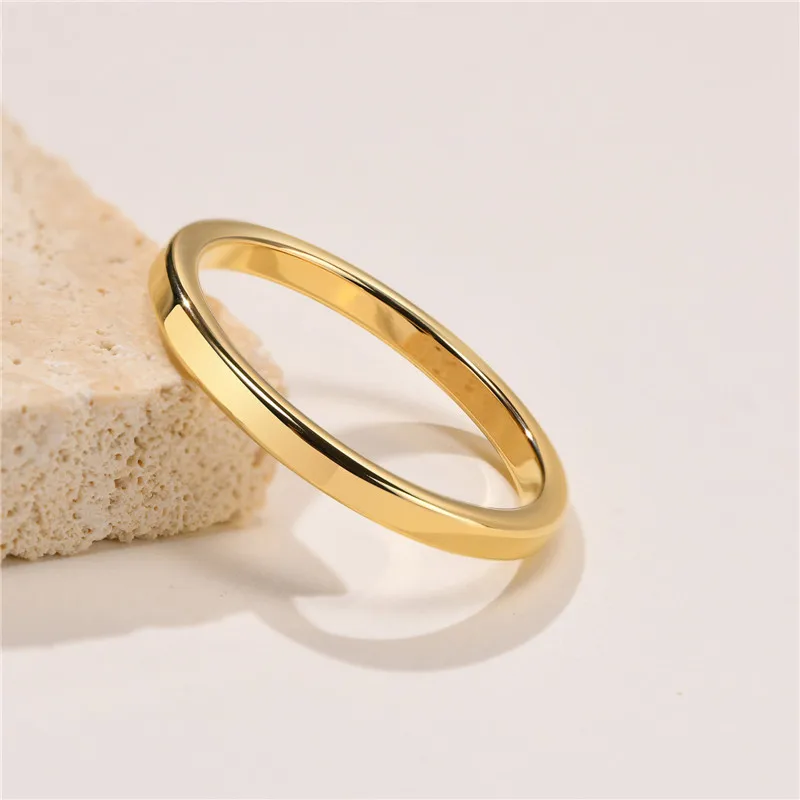 Tigrade Goldfarbener Wolframkarbid-Ring 2/4/6/8mm Unisex Ehering Anillos Mujer Anels Luxus Herren- und Damenring – Detail 5