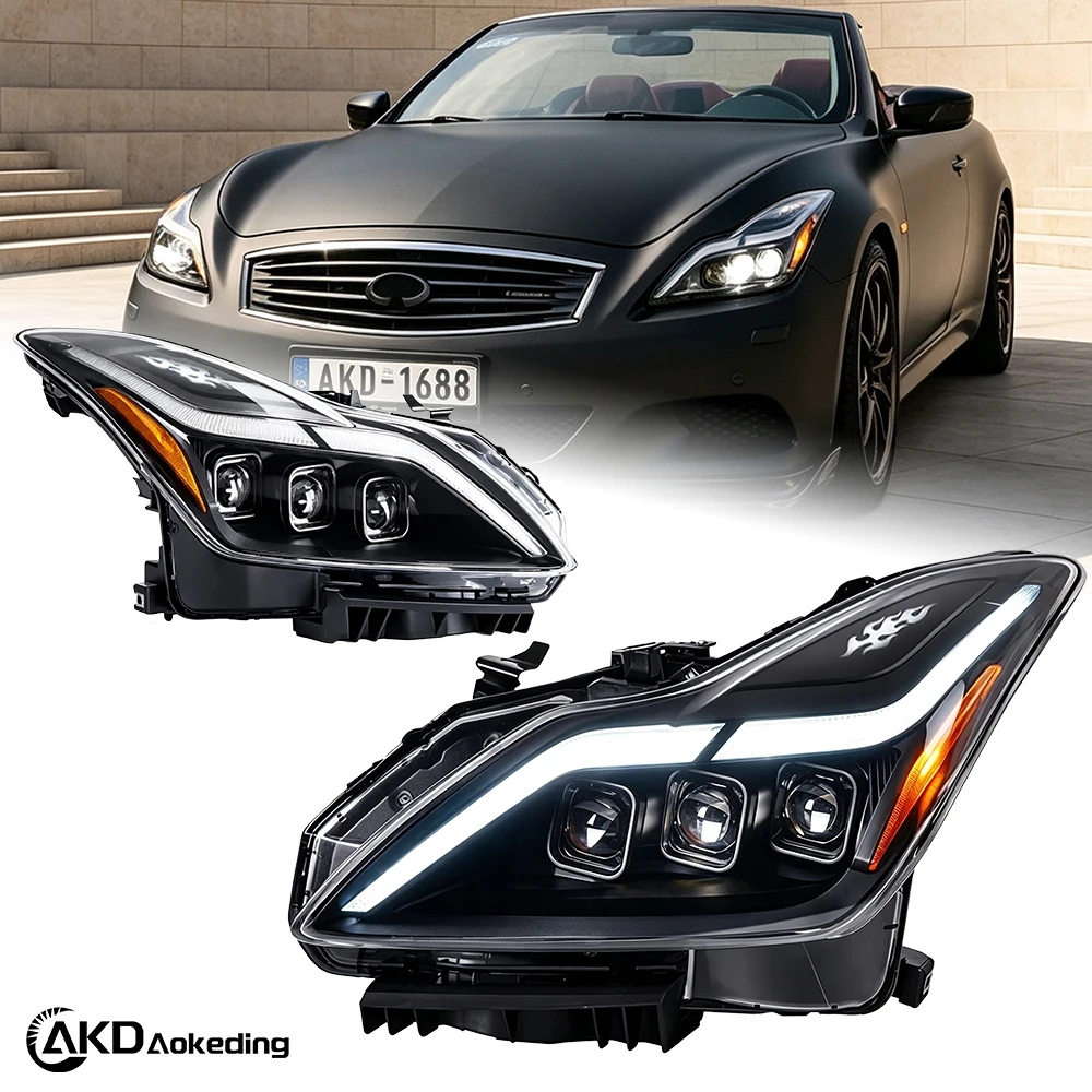 Car Lights For Infiniti G37 Q60 Headlight Projector Lens 2007-2015 Signal Head Lamp LED Headlights Drl Automotive Accessories