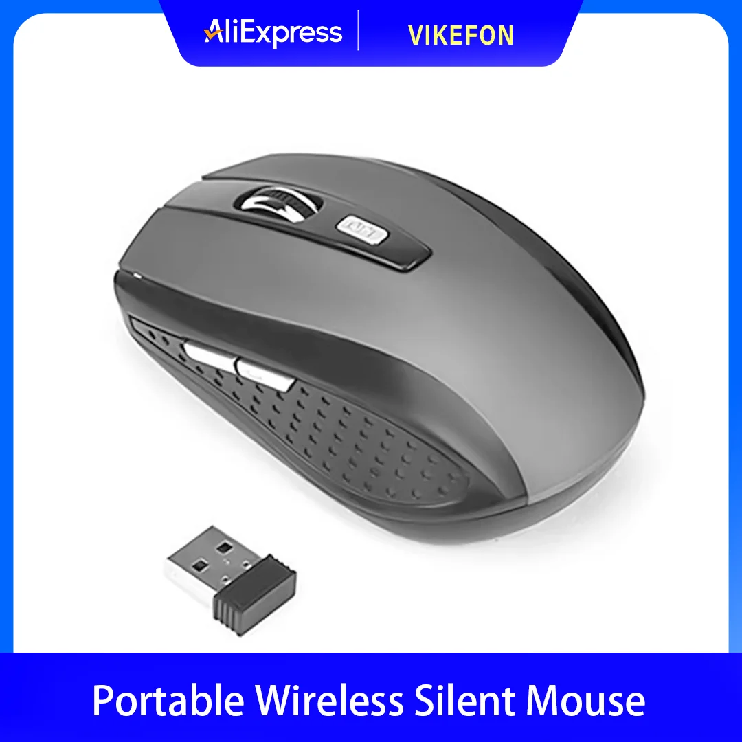 Mysz bezprzewodowa 2.4G, mysz gamingowa 2.4GHz, optyczna mysz bezprzewodowa 6D, cienka mini mysz bezgłośna DPI1600 do Macbooka, PC, laptopa