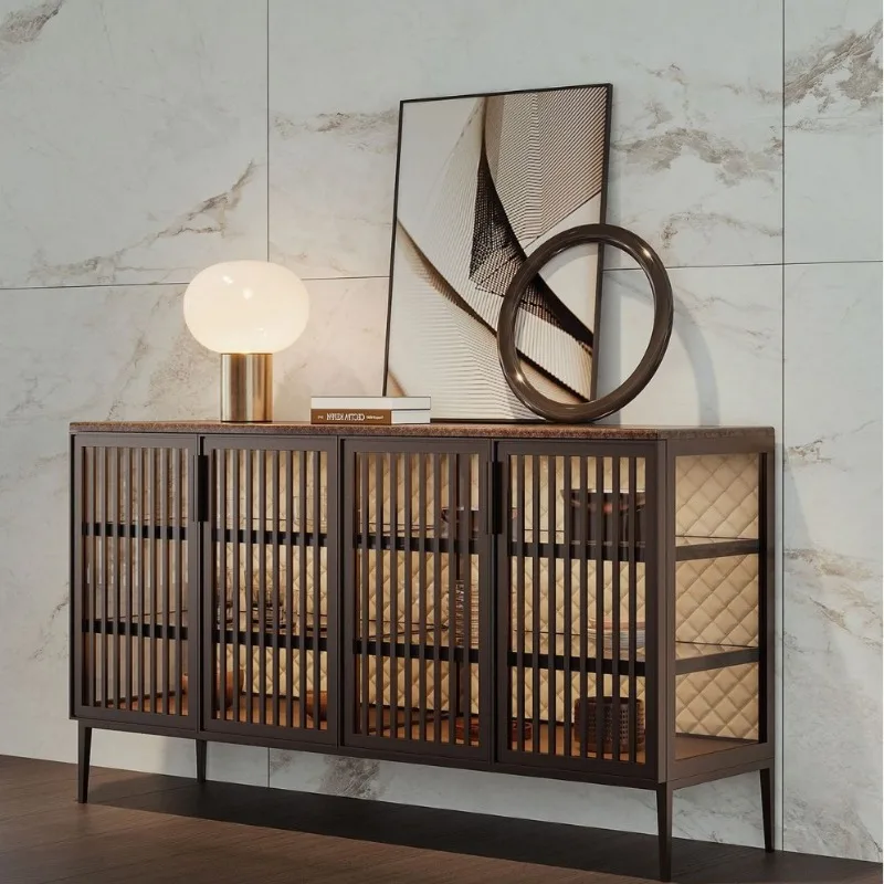 Glass display cabinet, glass cabinet, entrance cabinet of aluminum alloy living room wine cabinet