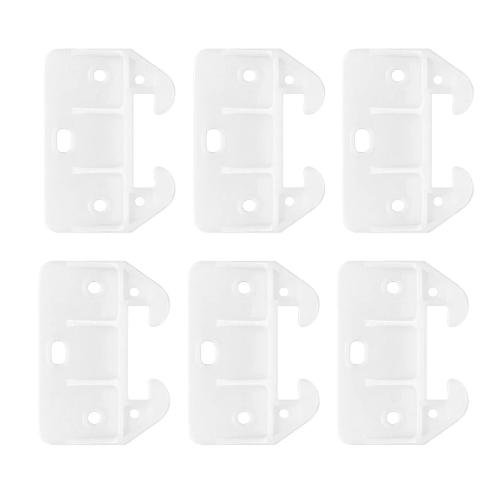 6Pcs Plastic Drawer Slides Sleek Elegant Design Fits Cabinets Wardrobes Dressing Tables Quick Install Replacement Drawer Guide