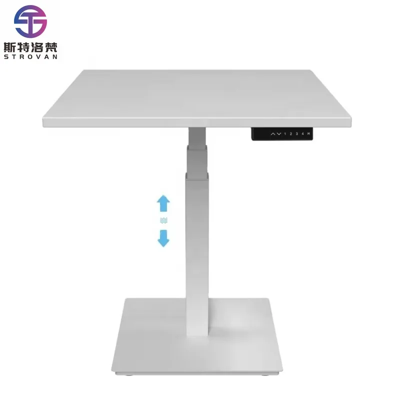 

Электрический регулируемый по высоте стол с одной опорной колонной для работы сидя и стоя