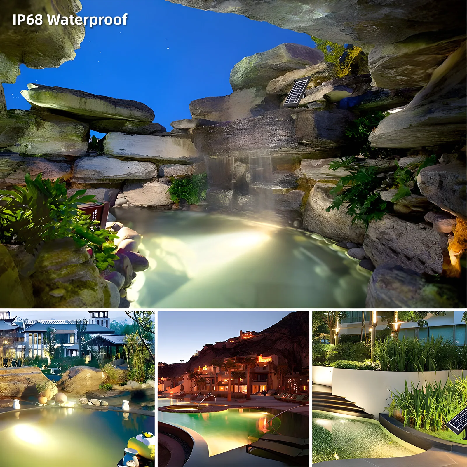 LED-Solars trahler wasserdicht solar betriebene Gartenteich Licht RGB Farbe Rasen Hinterhof Beleuchtung Outdoor-Sicherheit Landschafts lampe