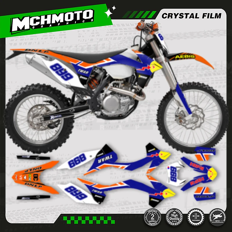 

MCHMFG Custom Team мотоциклетная графика фоновая наклейка наборы наклеек для KTM SX SXF 2011 2012 EXC XCW 2012 2013