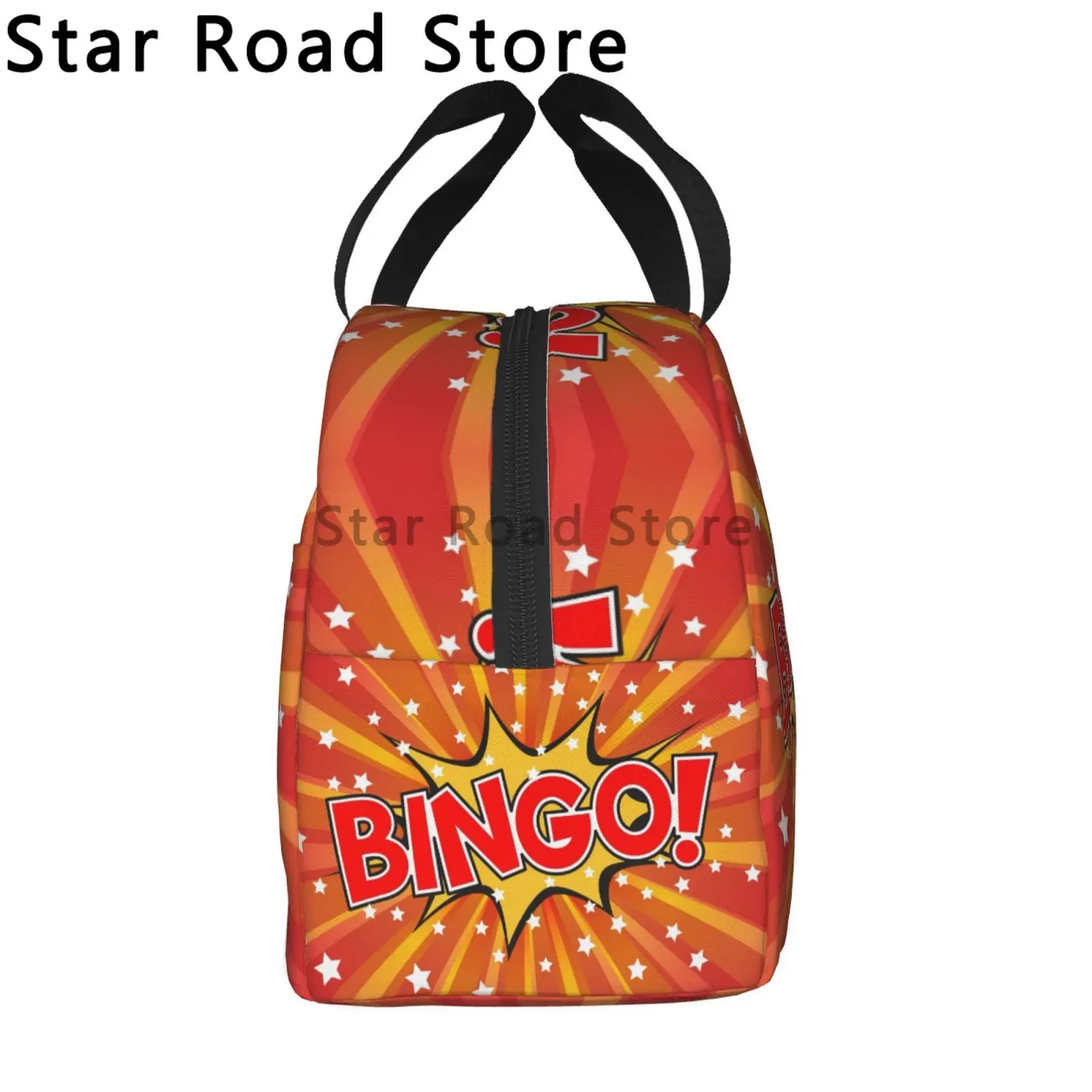 Custom Hot Game Bingo Insulated Lunch Box Women Portable Warm Cooler Thermal Lunch Bag Kids School Picnic Food Container Tote