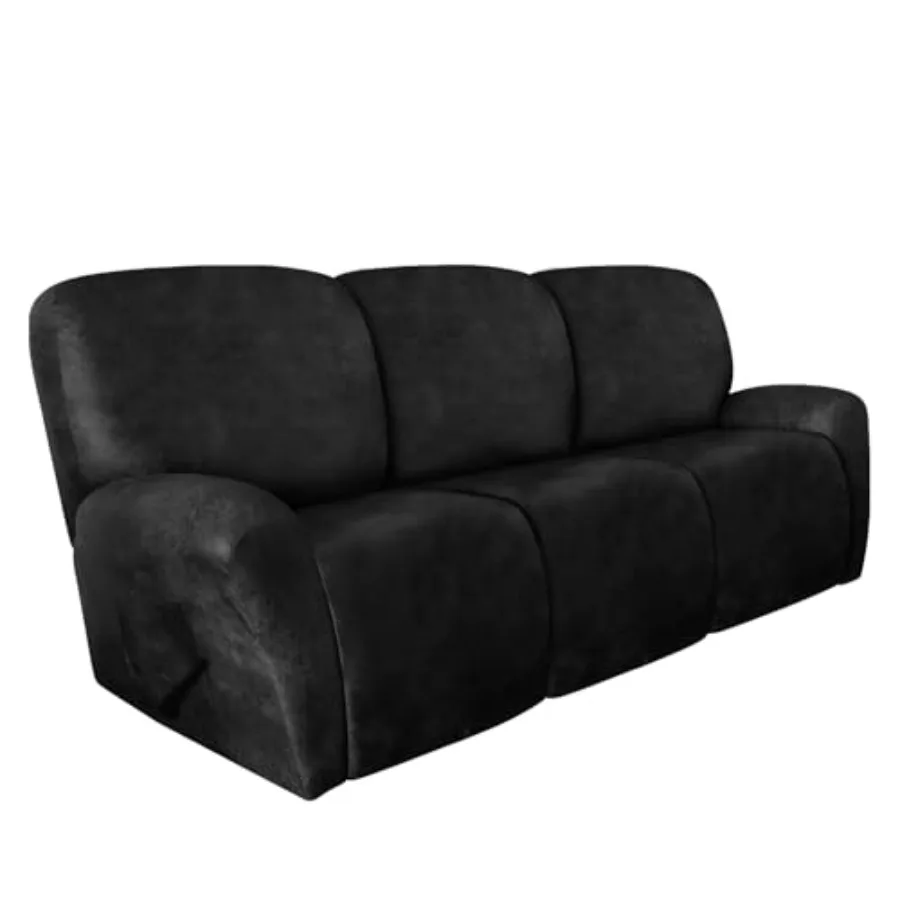 

Recliner Sofa Covers - 8 Pieces Stretch Large Couch Covers for 3 Seats Reclining Slipcovers Soft Jacquard Pattern Furniture Pro