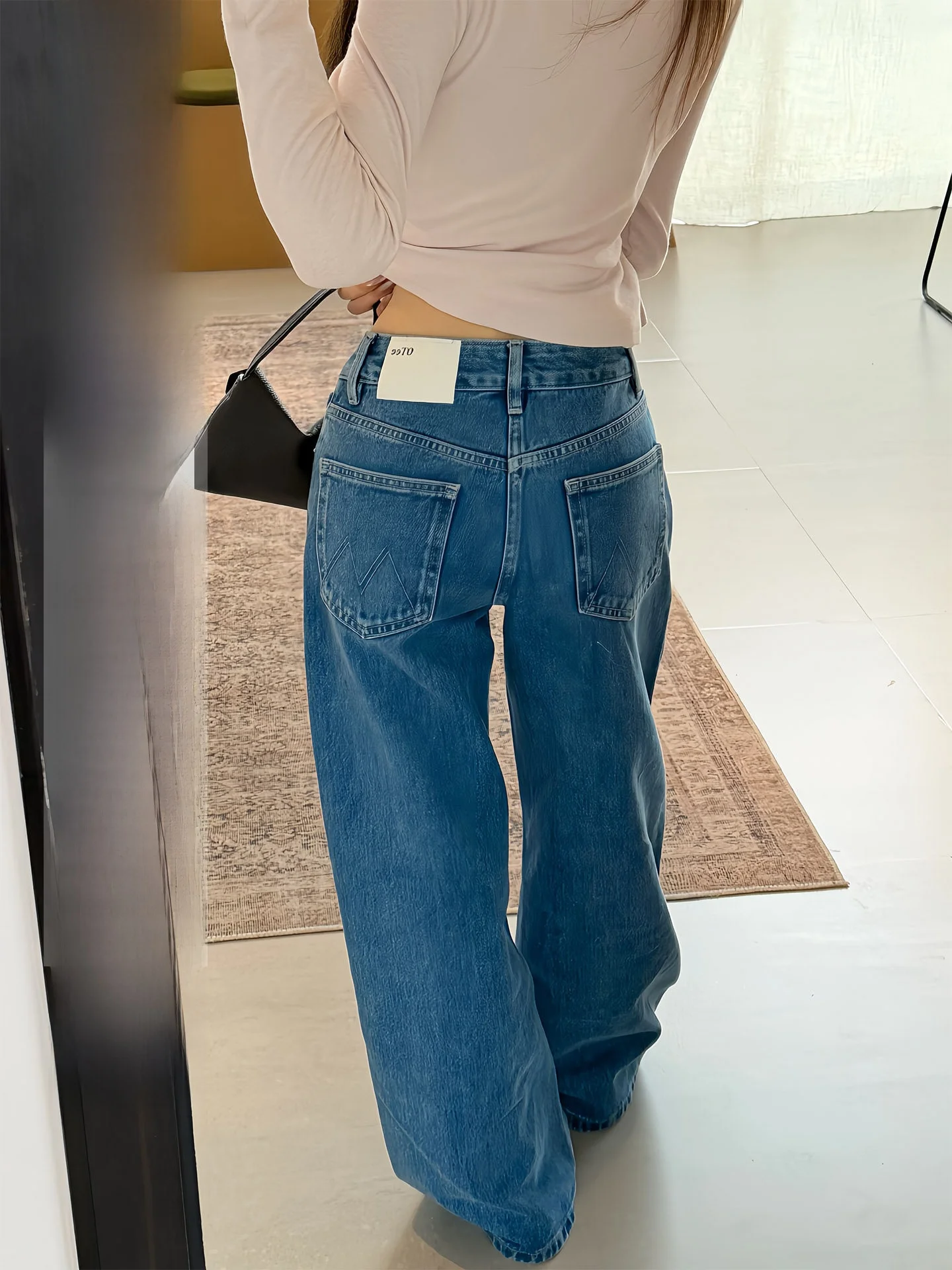 

Retro Blue Jeans Women's Loose Wide Leg Pants High Waist Classic Denim Series Spring 2026 New Style Comfortable Slimming