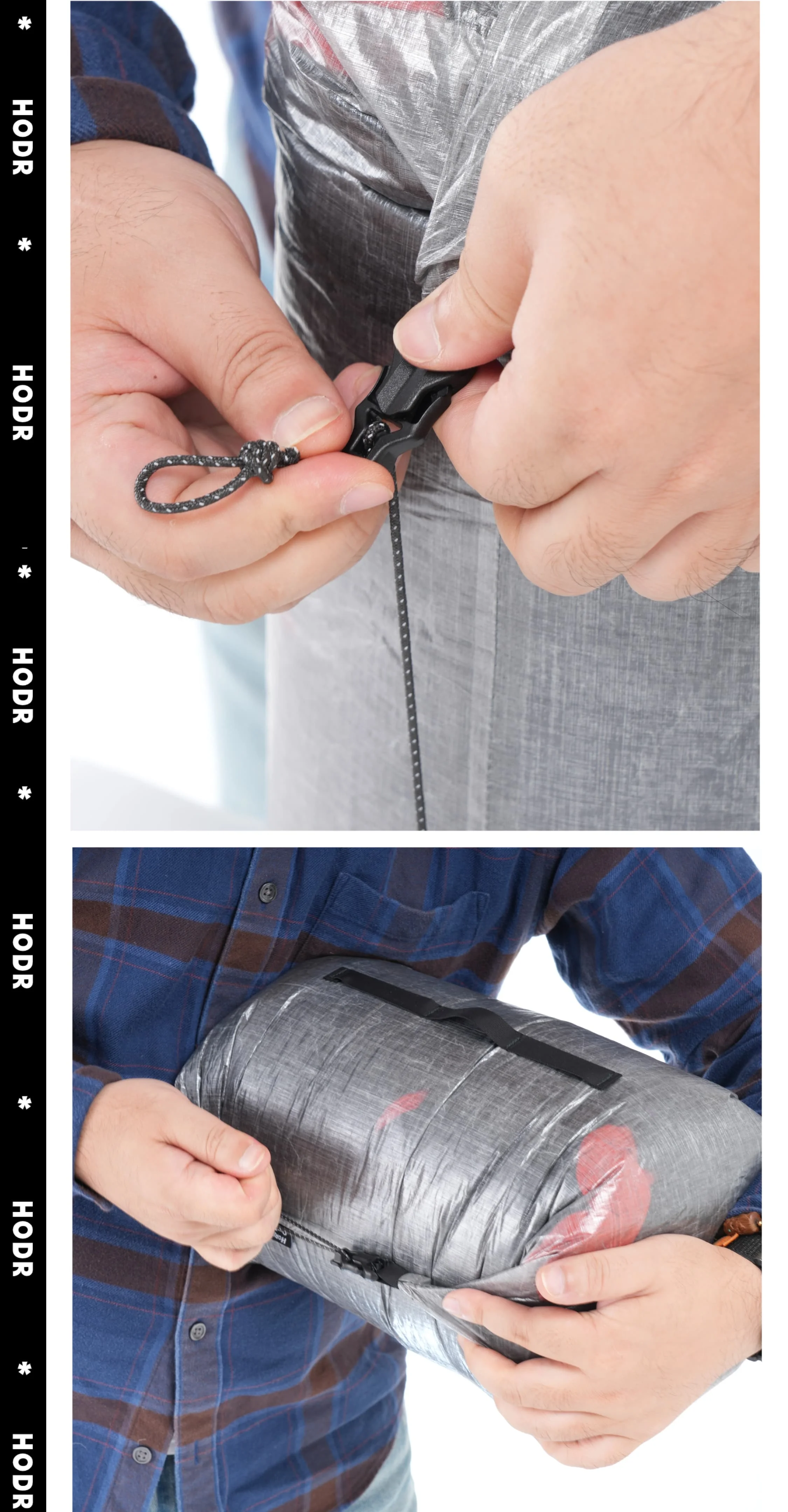 [HODRGEAR] Dyneema Kompressionssack für Schlafsack-Aufbewahrung, DCF Wasserdichter Roll-Top-Sack, Ultraleichte Camping-Ausrüstungsaufbewahrung – Detail 11