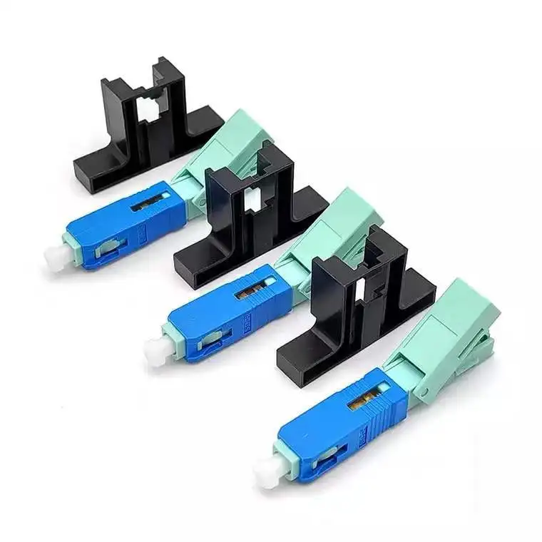 100PCS High Quality 53MM SC APC SM Single-Mode Optical Connector FTTH Tool Cold Connector Tool SCUPC Fiber Optic Fast Connnector