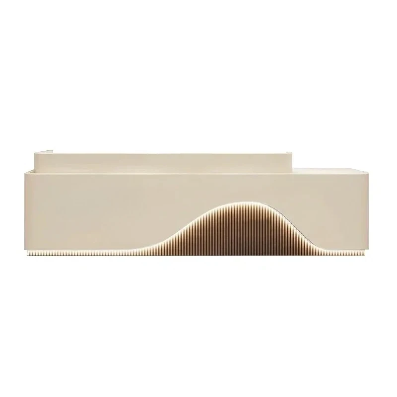 

Italian Style Beauty Salon Reception Desks Hotel Simplicity Reception Desk Clothing Store Office Furniture Meja Resepsionis HBRD