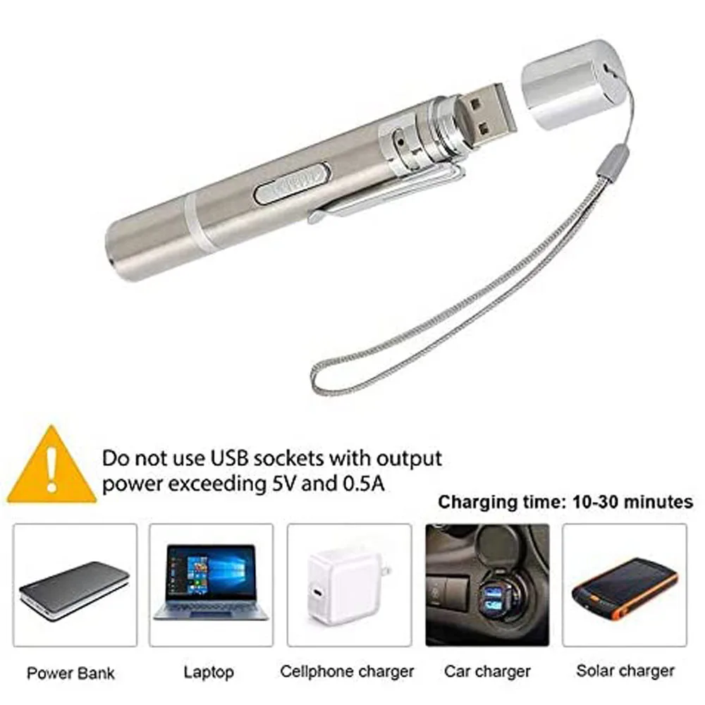 Pointers USB Rechargeable 3-in-1 Flashlight Infrared Detector Pet