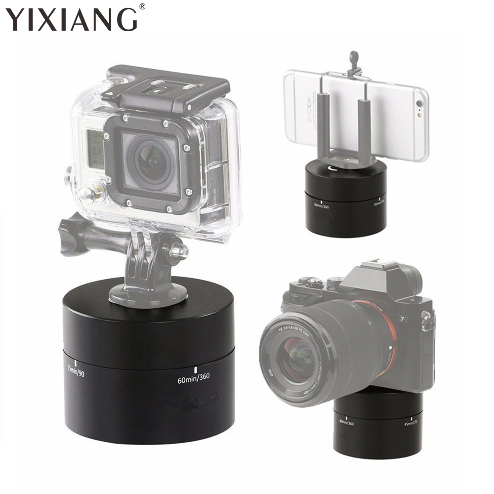 Photography Aluminum Panning 360 Degrees Rotating Time Lapse Stabilizer Tripod Head Adapter for Canon Nikon DSLR Cameras