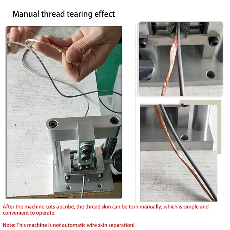 Wire Edm Machine Electric Wire Puller Peeling Automatic Hand Crank Manual Scrap Peeling Copper Cable Stripper