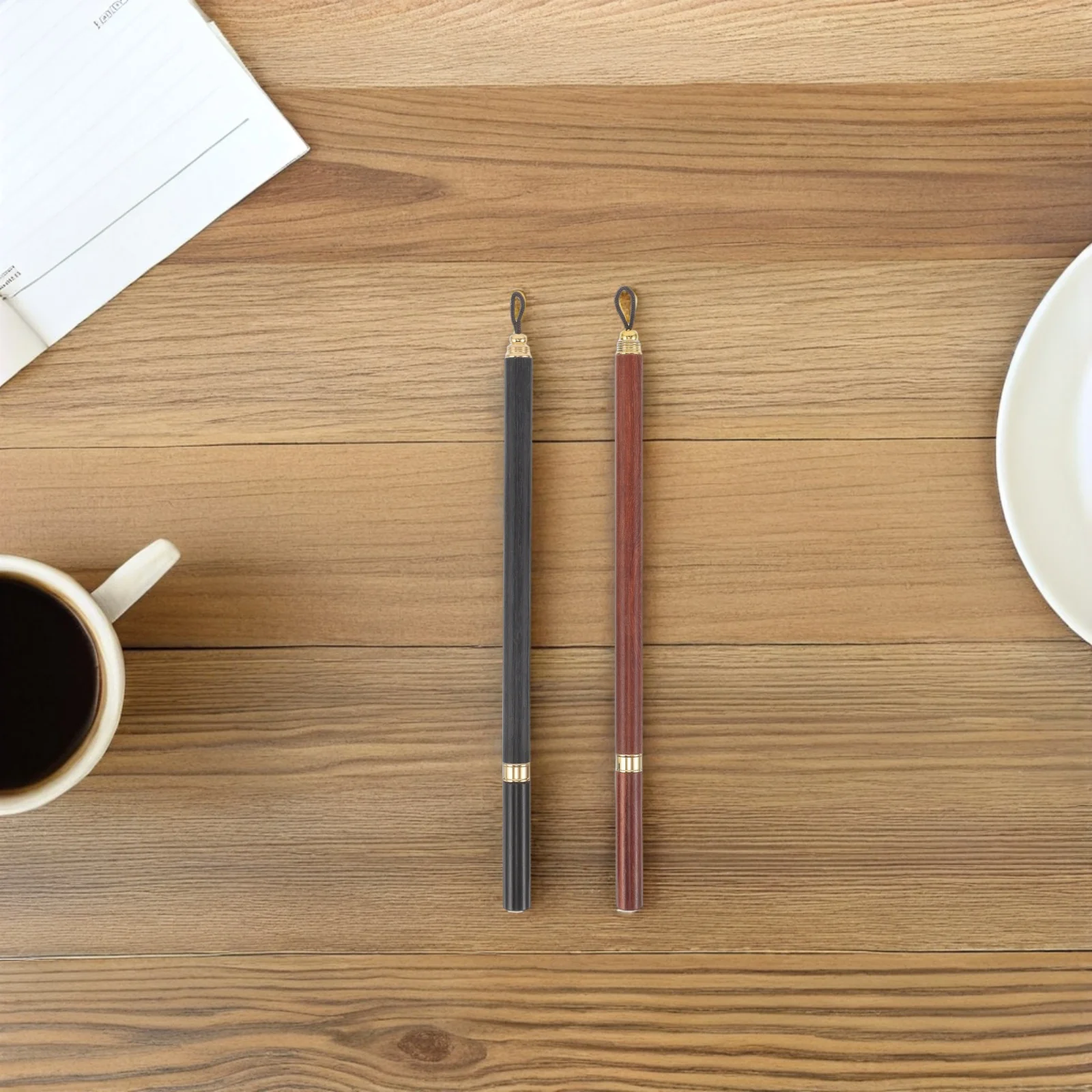 2Pcs Fine Tip Chinese Calligraphy Brush Pen Protective Cap for Detailed Calligraphy Painting Drawing and Sketching