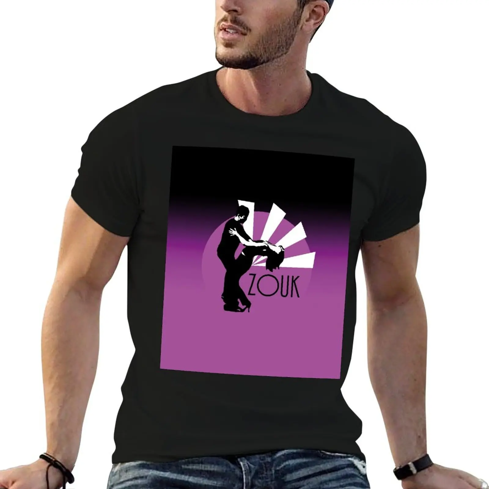 Time to zouk - pink T-Shirt cotton t shirt man t shirt man luxury t shirt men 100% cotton luxury brand T-shirt