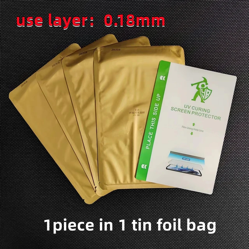 UV Fiber Glass Screen Protective Film Flexible High Quality Hydrogel UV Curable Sheet for Full Screen HD Anti-Shatter UV Curing