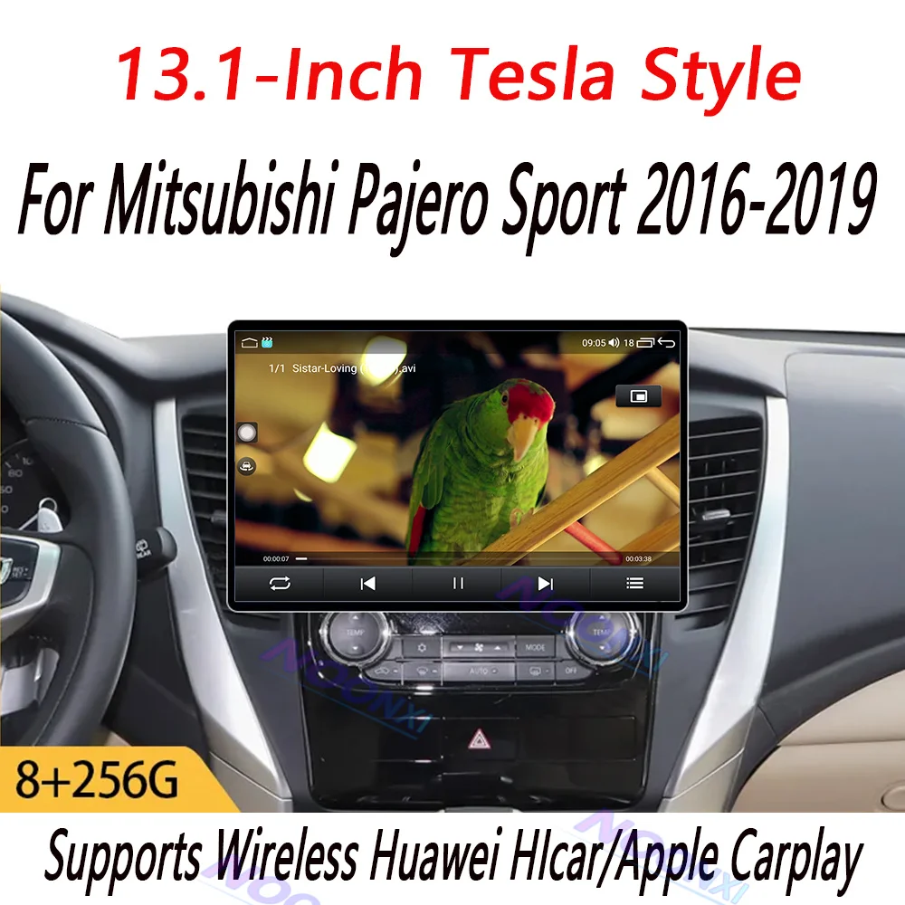 For Mitsubishi Pajero Sport 2016-2019 All In One Car Radio 2 K Screen 1920x1200 RES Android 13 System GPS Carplay 13.1 inch