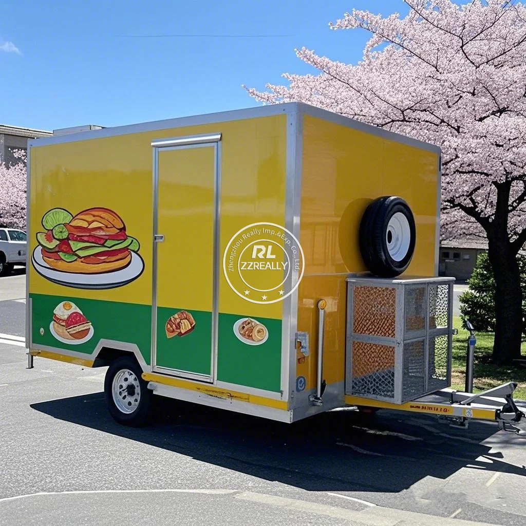 

Street Concession Bakery Food Trailer with Full Kitchen Outdoor Mobile Restaurant Pizza Hot Dog Cart Food Trucks