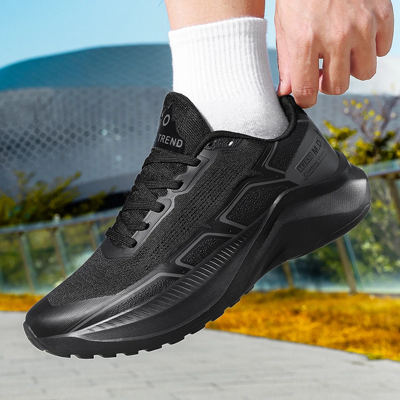 

Men Breathable Mesh Sports Sneakers, All-Terrain Marathon Running Shoes, Light Anti-slip Large Size Versatile Casual Trainers