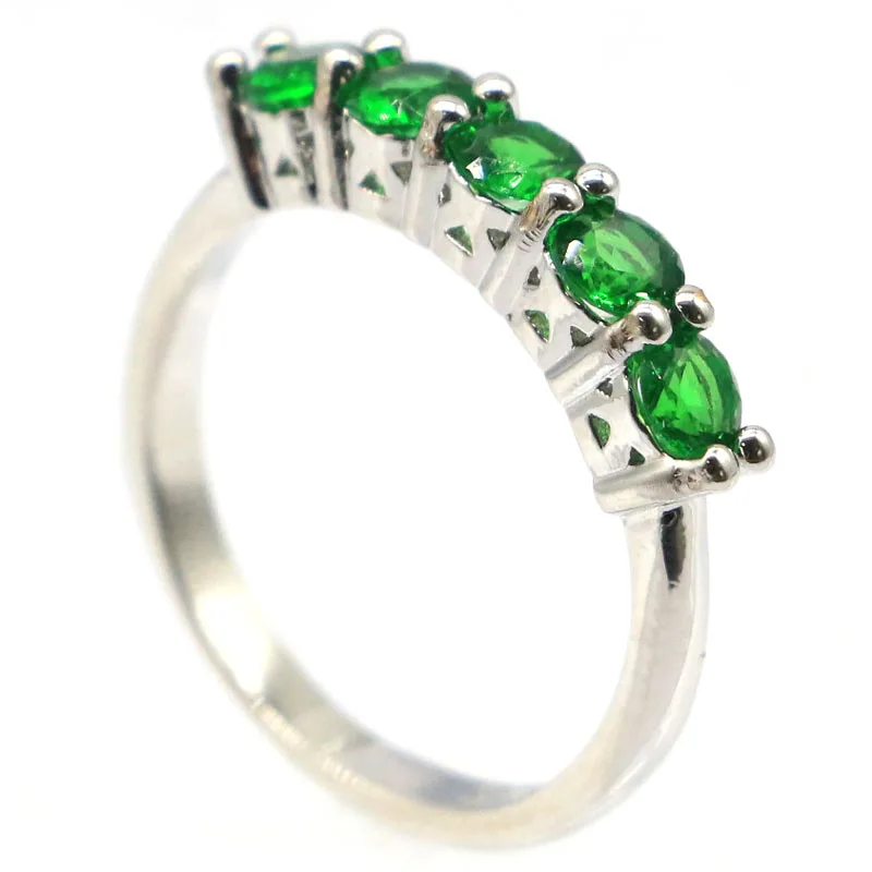 2.5g Real 925 Solid Sterling Silver Customized Ringss Iolite Raspbery Rhodolite Garnet Green Tsavorite Garnet Emerald Many Sizes