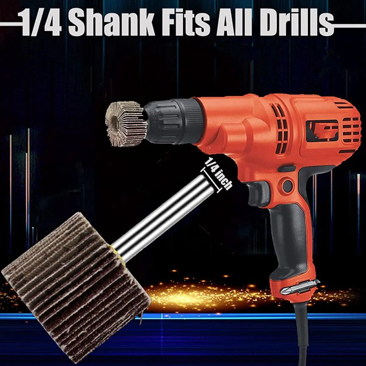 20 Pcs 5 Sizes 60/80/120/240 Grits Abrasive Flap Wheel Sander, 1/4 Inch Shank Flap Wheels for Die Grinder Flap Wheel