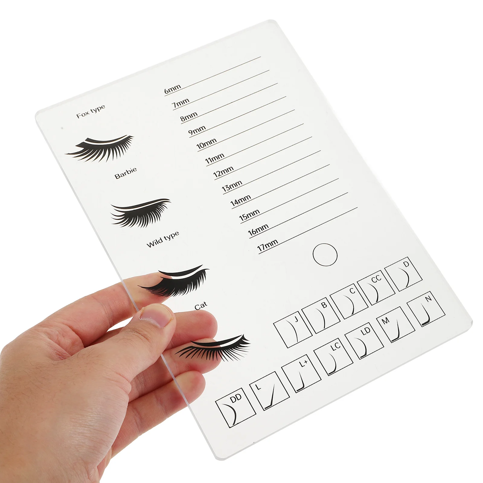 

Professional Lash Extension Tray Organizer Thickened Acrylic Material Clear Lash Storage Board for Salon Use Eyelash Grafting