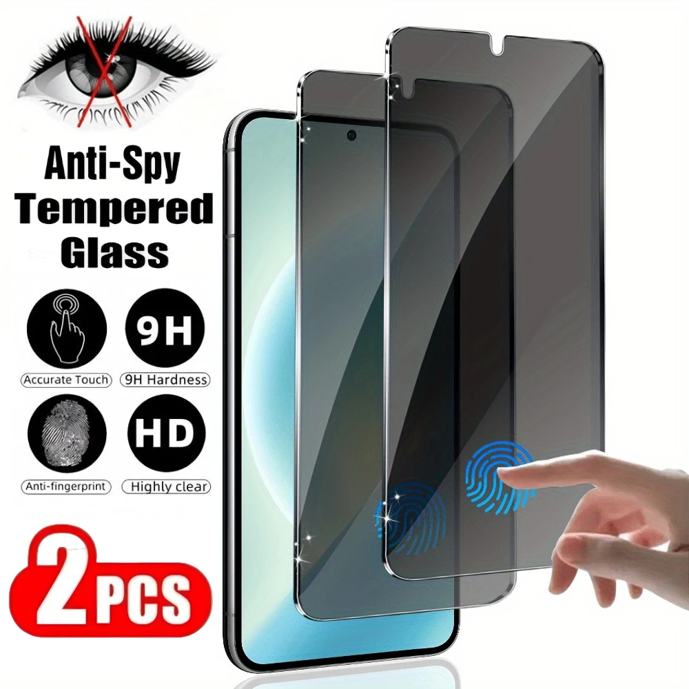 

4-in-1 Anti-Spy Tempered Glass for Samsung S25 S24 Ultra S24 S23 S21 FE Screen Protector for Samsung S25 Edge S23 S22 S21 Plus