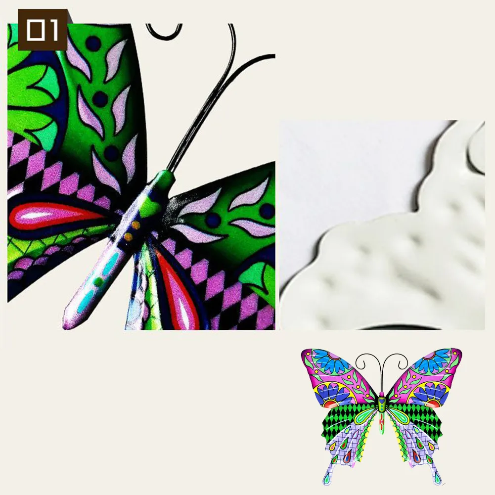 

Металлическая бабочка Сделайте свой дом чувствуйте себя живым образом с помощью металлических садовых украшений в виде бабочки, подвесная скульптура ручной работы