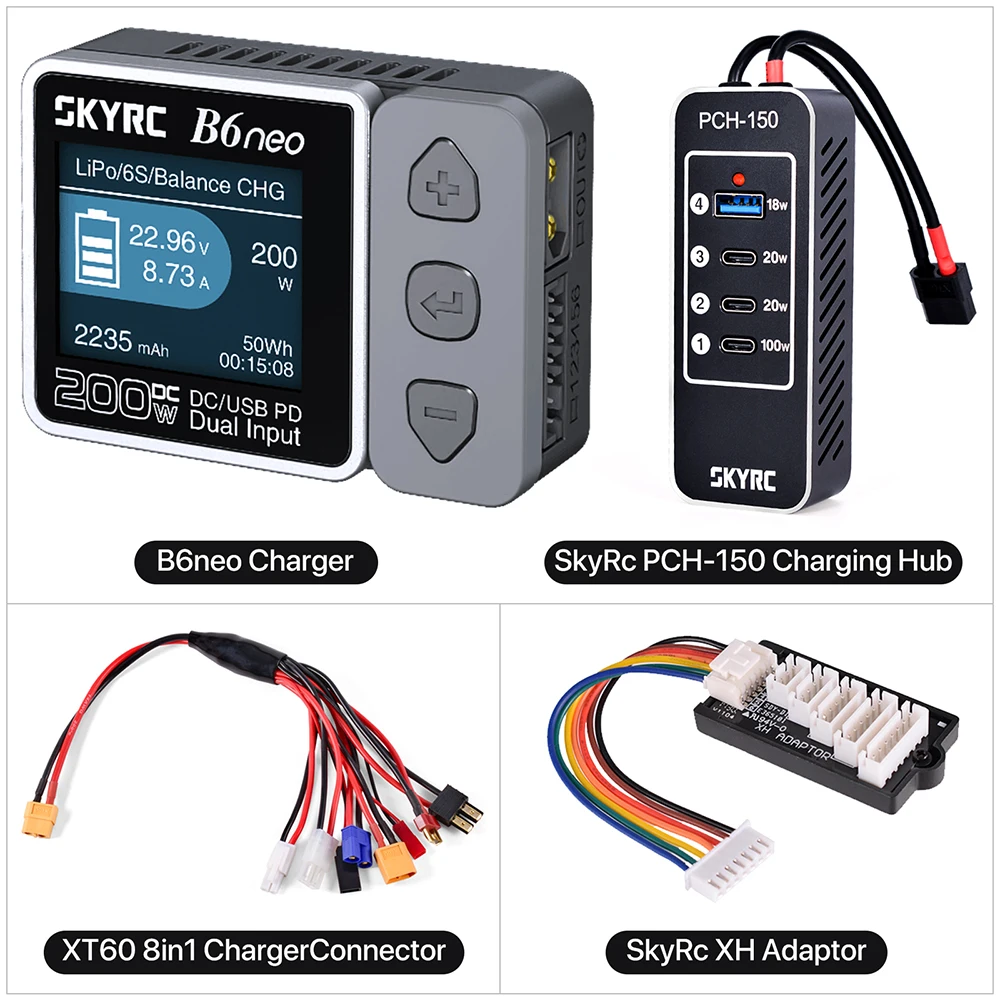 

SkyRC B6neo B6neo+ Smart Charger LiPo Battery Balance Charger Compact 6S Charger Discharger