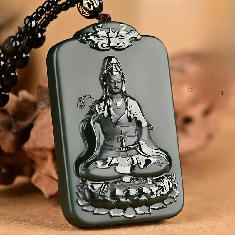 

Hetian Jade Guanyin Pendant Natural Jade Pendant Men's and Women's
