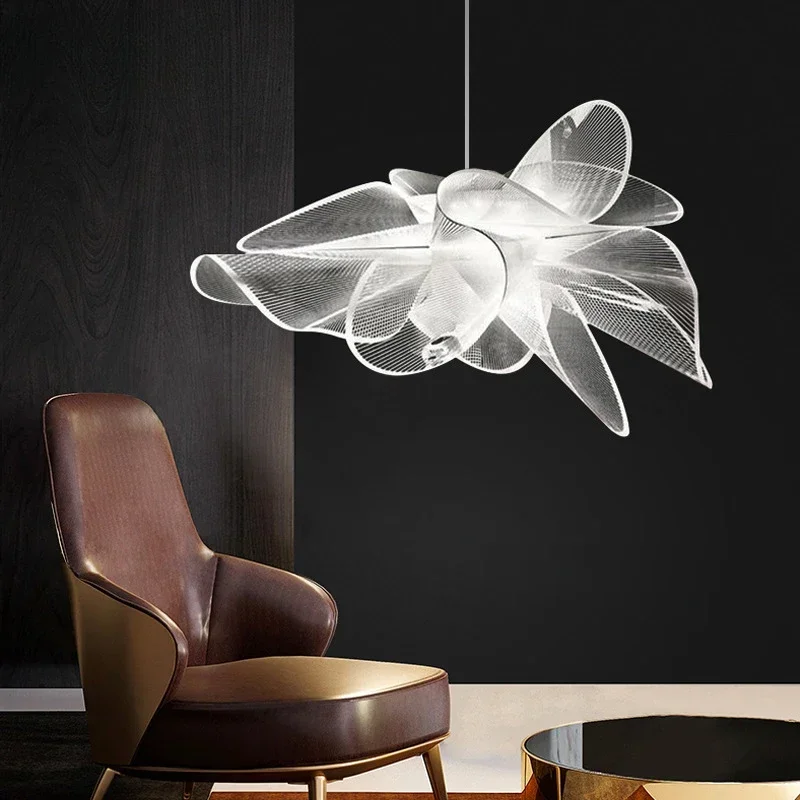 Nordic Postmodern Led Floral Pendant Lighting Creative Italian Designer Home Decor Living Dining Room Bedroom Chandeliers