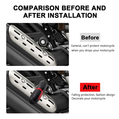 Imagen 2 del producto Deslizador de escape CNC aleación de aluminio protección contra caídas para Scrambler 400X 400 X accesorios 2024 protectores contra choques de motocicleta