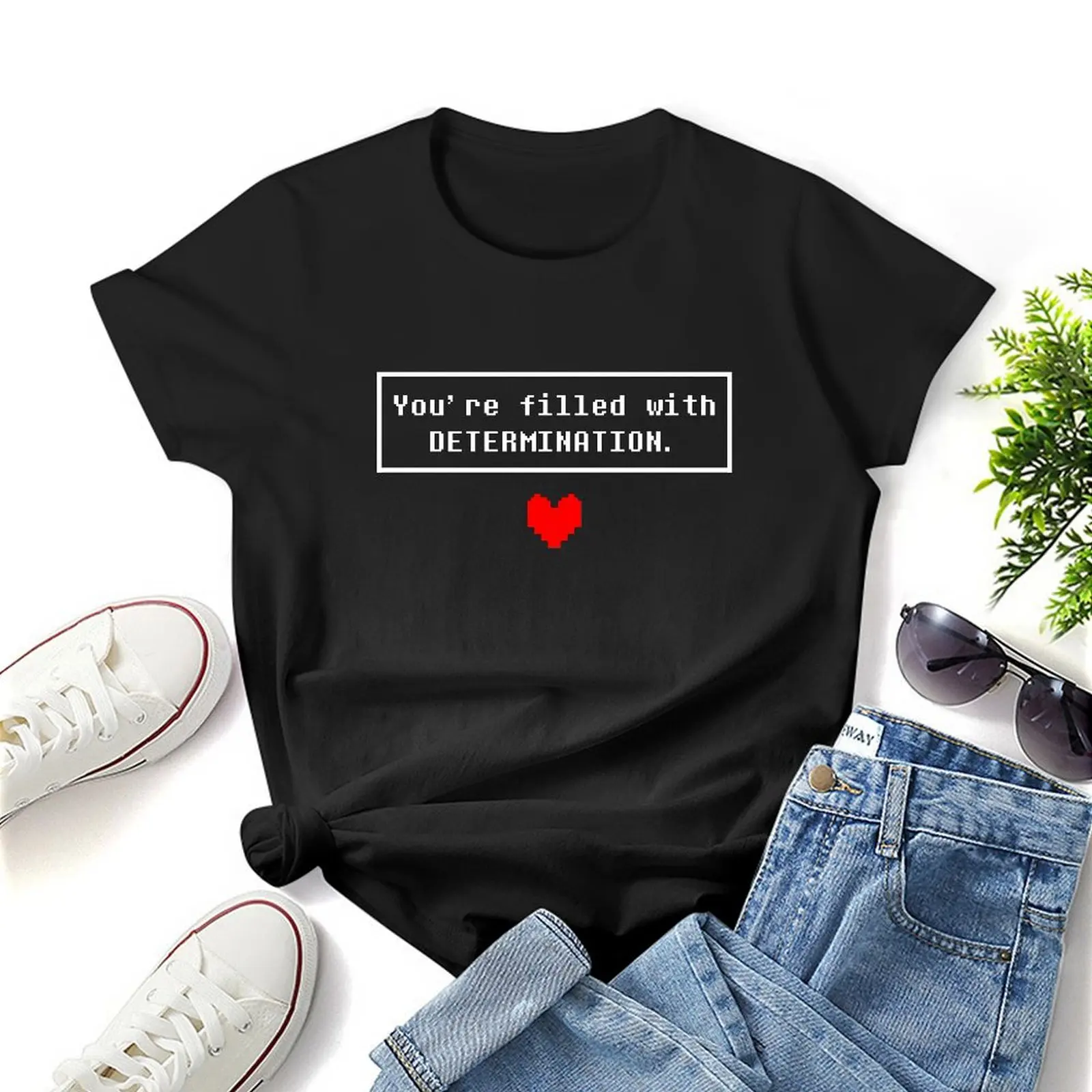 UNDERTALE-T-shirt feminina, Tops bonitos, fãs desportivos, roupa de mulher, funerais