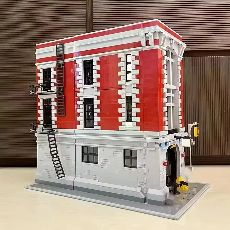 Ghostbusters Firehouse Headquarters Building Blocks, 4634Pcs Ghost Capture Fire Station Street View Bricks Model, Stress Relief view 2