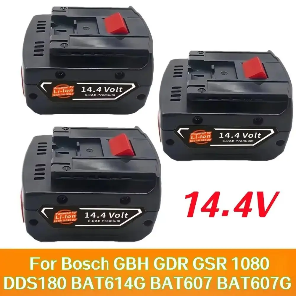 

Replacement Original 14.4V 6.0Ah Li-ion Battery for Bosch GBH GDR GSR DDS180 BAT614G Replacement Power Tool.