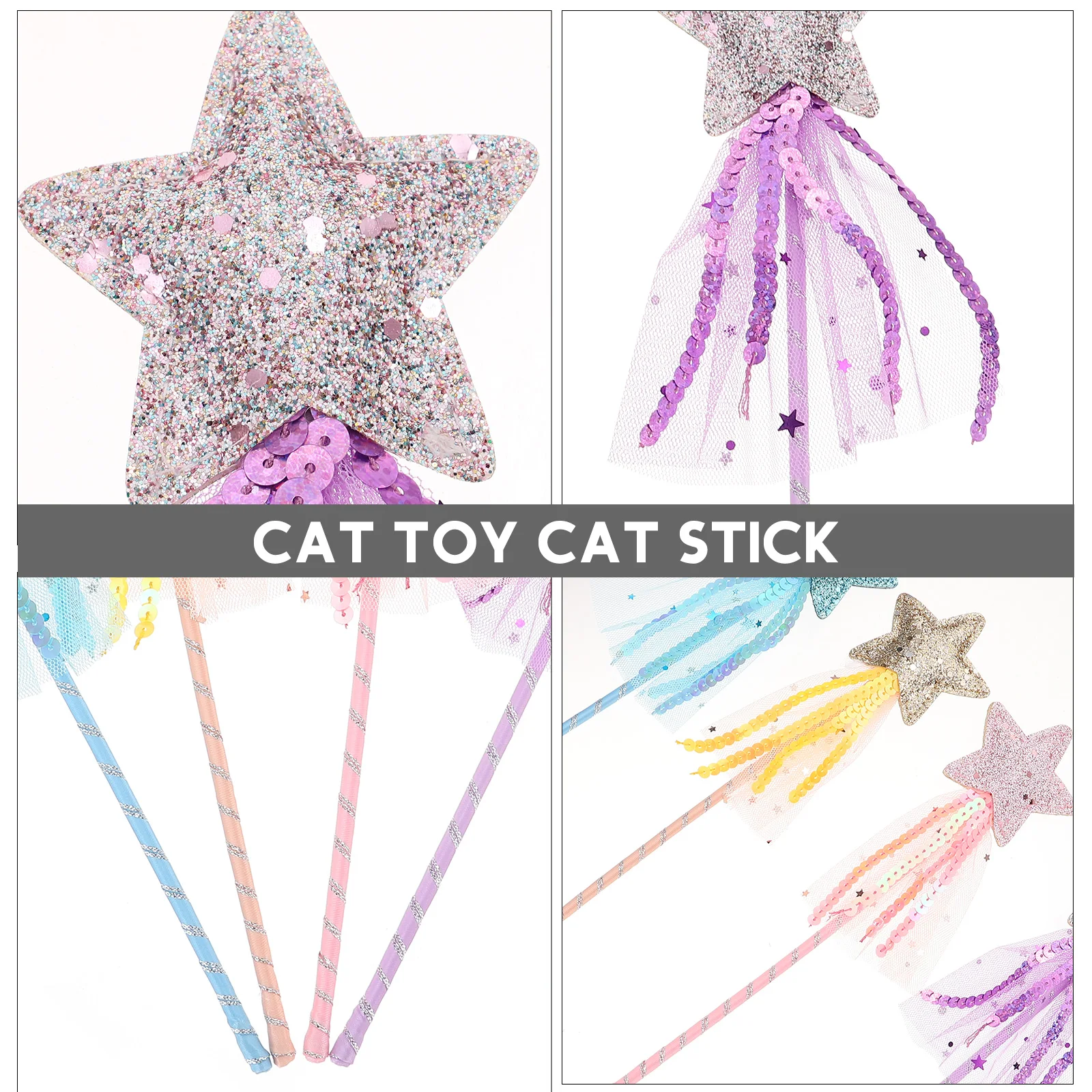 

4 Pcs Cat Teaser s Fairy Wand Princess Wands Party Favors for Sticks s Pet